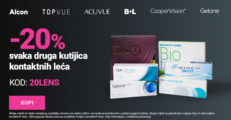 -20% svaka druga kutijica leča