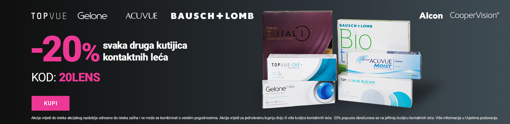 -20% na svaka druga kutijica leća