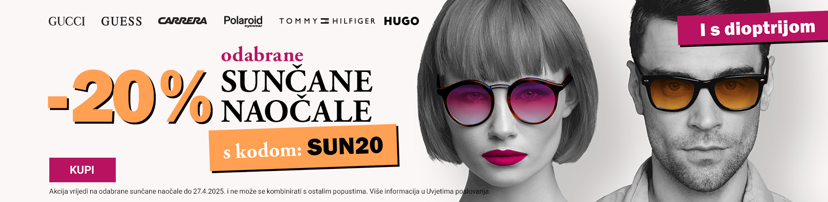 -20% na sunčane naočale