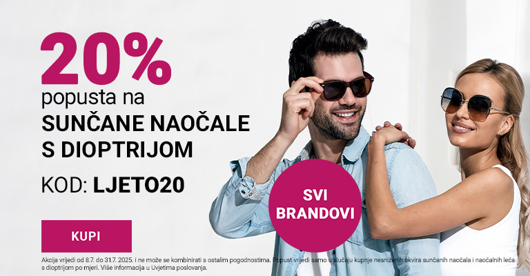 -20% na sunčane naočale s dioptrijom