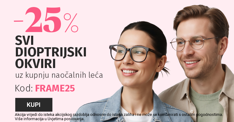 -25% korekcijski okvirji pri nakupu leč