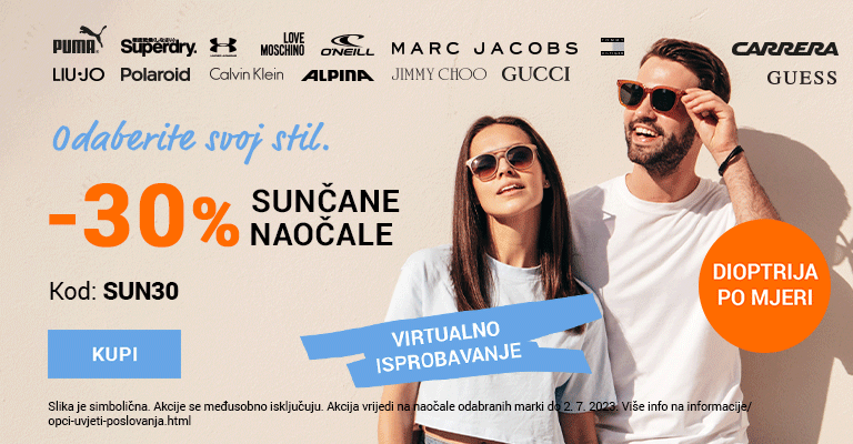 -30% na sunčane naočale