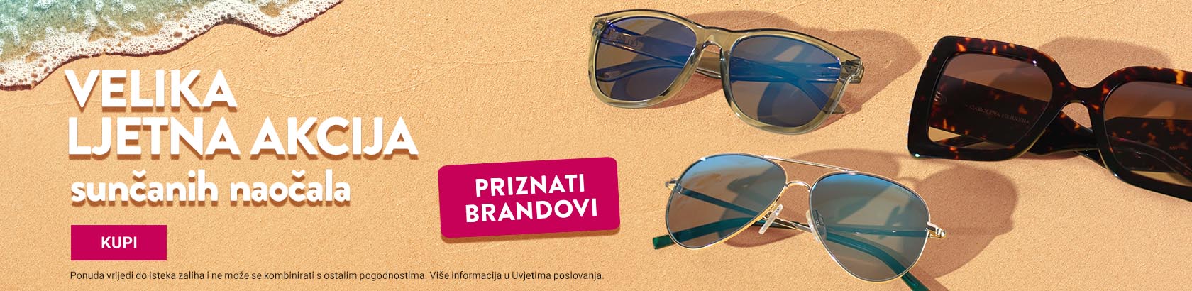 Velika ljetna akcija sunčanih naočala
