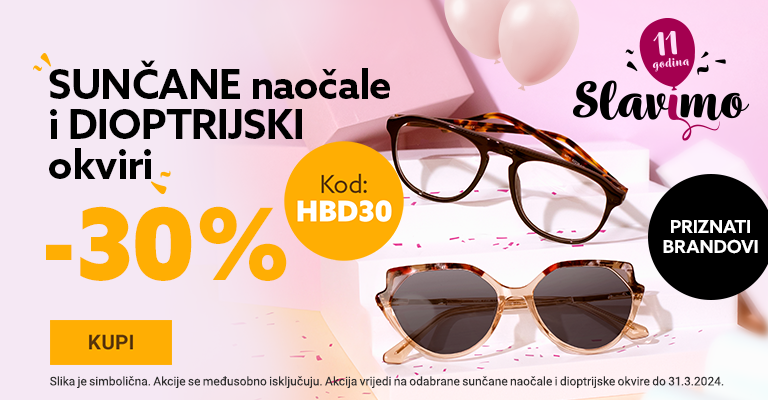 30% glasses selected brands ROJSTNI DAN