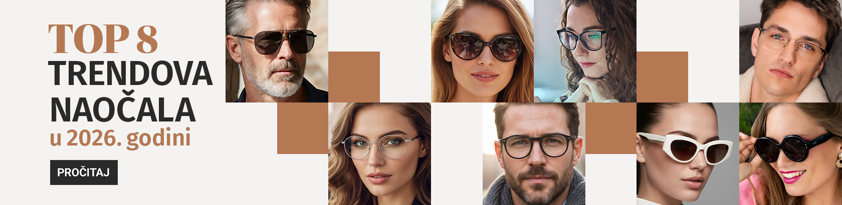 blog - Top 8 trendova naočala za 2026. godinu
