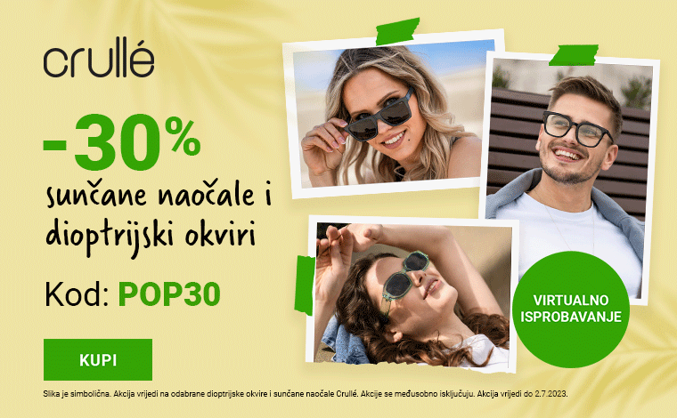 Crulle korekcijske naocale plakat