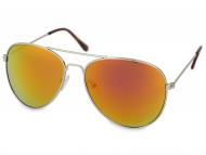 Sunčane naočale Silver Aviator - Pink/Orange Pilot / Aviator sunčane naočale - Sunčane naočale Silver Aviator - Pink/Orange